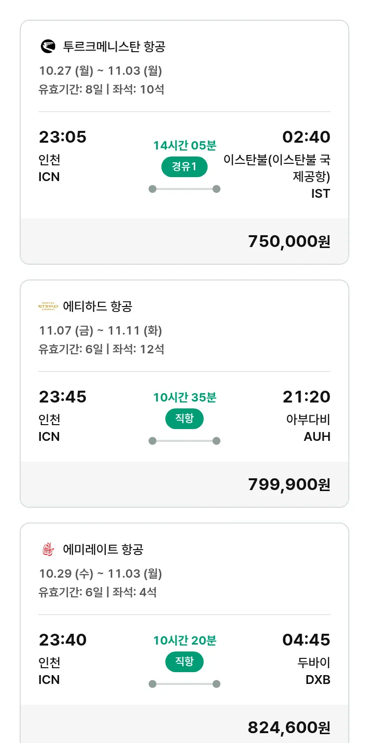 (10월9일(목)) 모두투어 유럽 특가 항공권