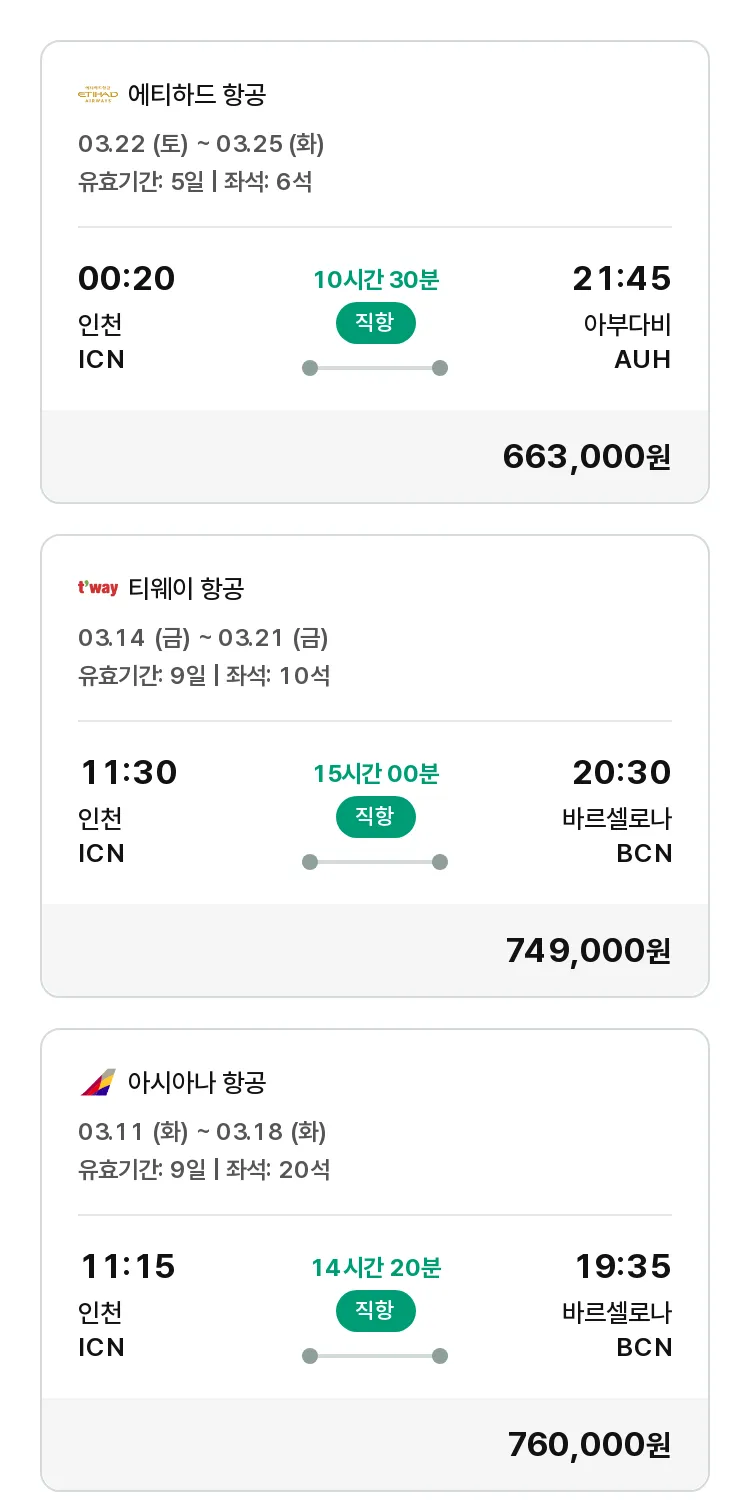(3월2일(일)) 모두투어 유럽 특가 항공권