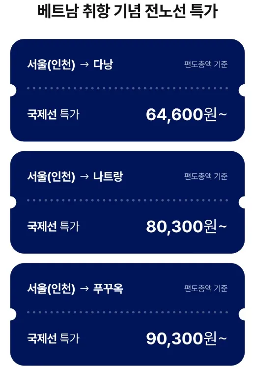 인천에서 다낭까지 파라타 항공 여행, 15만원대!