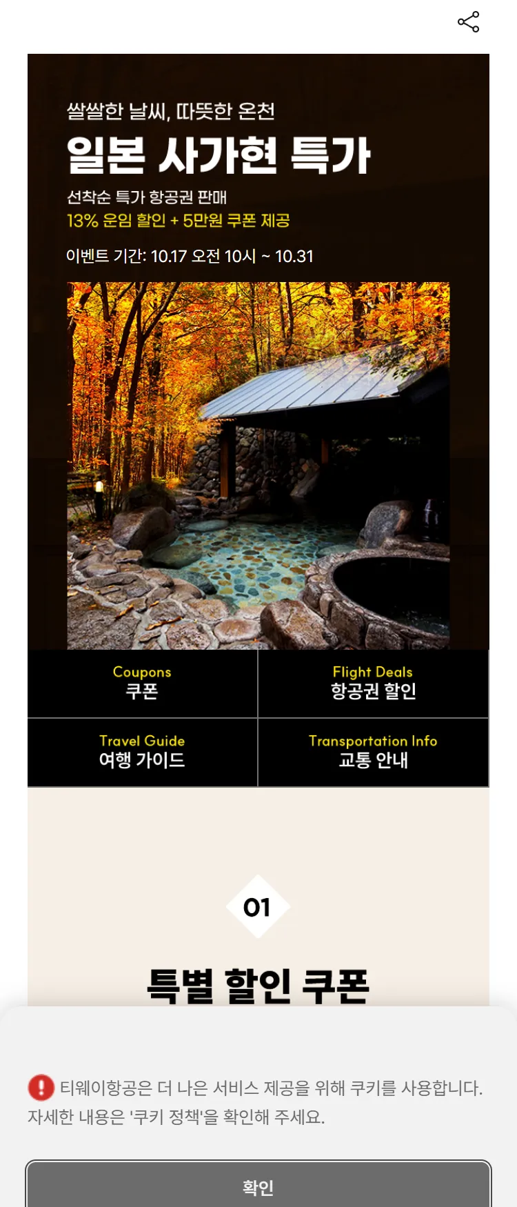 [티웨이]쌀쌀한 날씨, 사가현 온천 여행