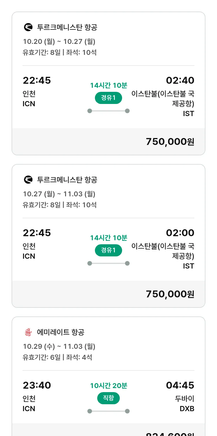 (9월 28일(일)) 모두투어 유럽 특가 항공권