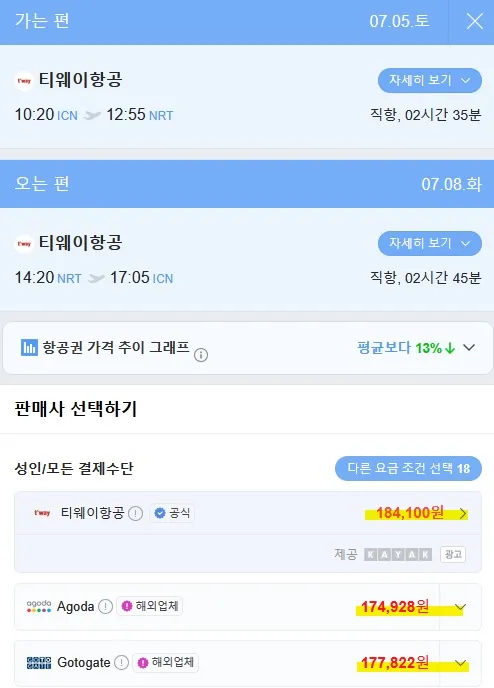 서울에서 도쿄까지 여행, 10만원대 항공권 정보
