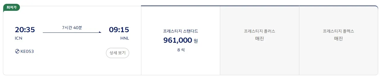 인천에서 하와이까지, 비즈니스 왕복 180만원 여행 이야기